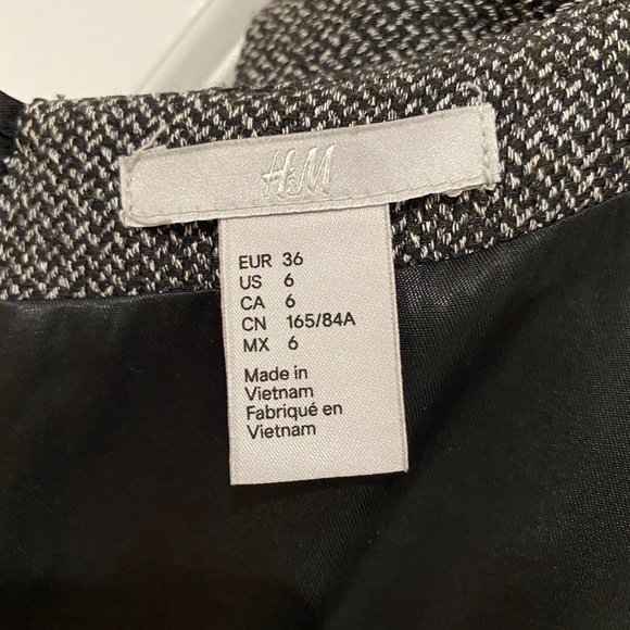 H&M grey & black midi dress size 6 - Picture 5 of 5